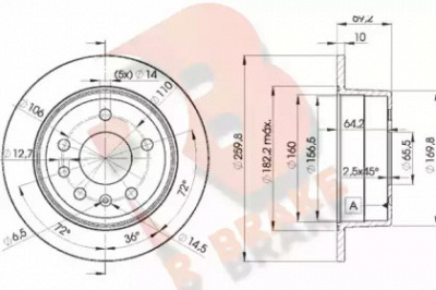 R BRAKE 78rbd29105 -  Тормозной диск